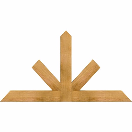 Ekena Millwork Saratoga Rough Sawn Timber Gable Bracket, Western Red Cedar, 48"W x 26"H x 2"D x 4"F, 13/12 Pitch GBW048X26X0204SAR00RWR